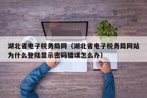  湖北省电子税务局网（湖北省电子税务局网站为什么登陆显示密码错误怎么办） 